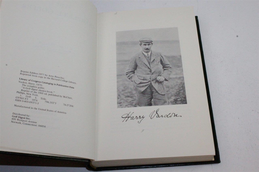 'The Complete Golfer' Book by Harry Vardon 1977 Golf Digest Reprint of 1905 Original