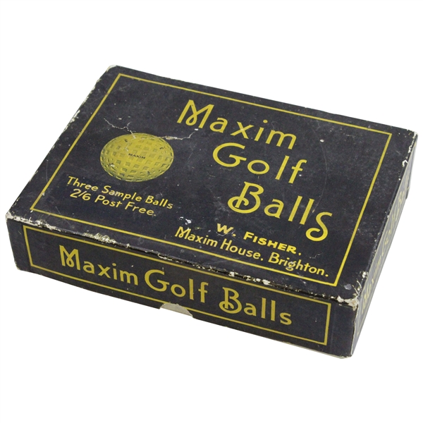 Six (6) Maxim Square Mesh Pattern Golf Balls in Original Box - 5 Wrapped & 1 Unwrapped