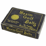 Six (6) Maxim Square Mesh Pattern Golf Balls in Original Box - 5 Wrapped & 1 Unwrapped