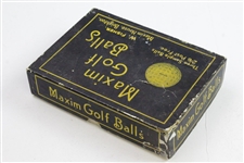 Six (6) Maxim Square Mesh Pattern Golf Balls in Original Box - 5 Wrapped & 1 Unwrapped