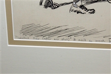 Circa 1930's Original Persistent Fair (After Air Shot) Ink with Gouche Highlights - Framed