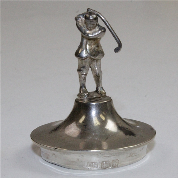 Vintage Sterling Silver Pre-Swing Golf Figure Themed Topper with Hallmarks