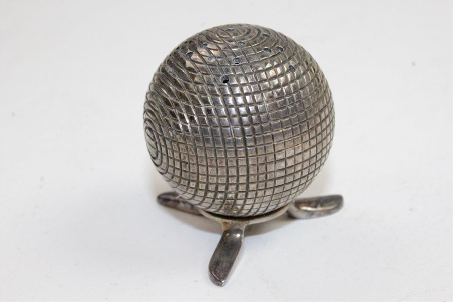 Vintage Silver Golf Ball Themed Mini-Tripod Holder