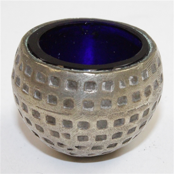 Vintage Silver Golf Ball Themed Inkwell