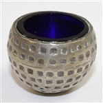 Vintage Silver Golf Ball Themed Inkwell