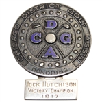 1917 Chicago District Golf Association Victory Champion Medal Won by Jock Hutchison