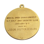 1922 Northern California Golf Association Annual Open Championship Medal Won by Jock Hutchison