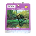 Bubba Watson Signed 2014 Masters Badge JSA ALOA