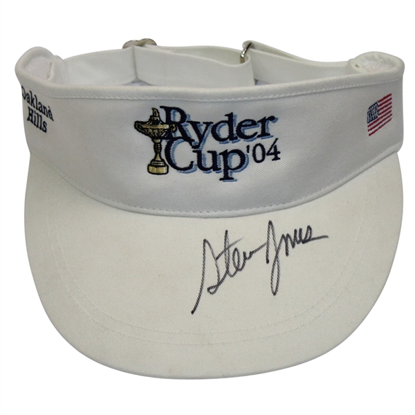 2004 Ryder Cup White Visor Signed by Assistant Captain - Steve Jones Collection JSA ALOA