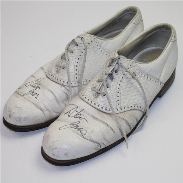 Steve Jones Signed Pair of Tournament Used Golf Shoes - Steve Jones Collection JSA ALOA
