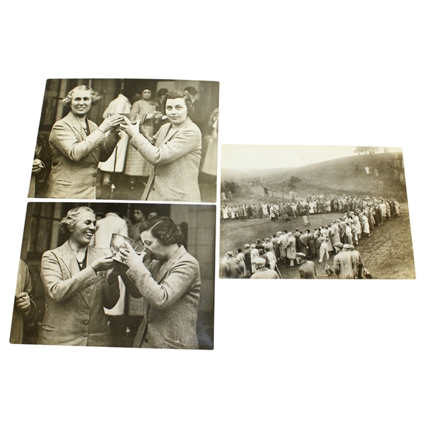 Three 1936 Curtis Cup Original Photos - PlanetNews London - Captains & Match