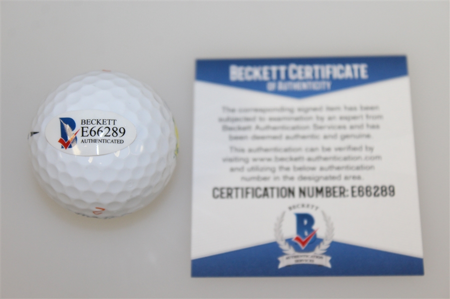 Bernhard Langer Signed Masters Logo Golf Ball BECKETT #E66289
