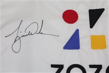 Sold Out Tiger Woods Signed ZOZO Championship Embroidered Flag Ltd Ed 56/500 UDA #BAM116619