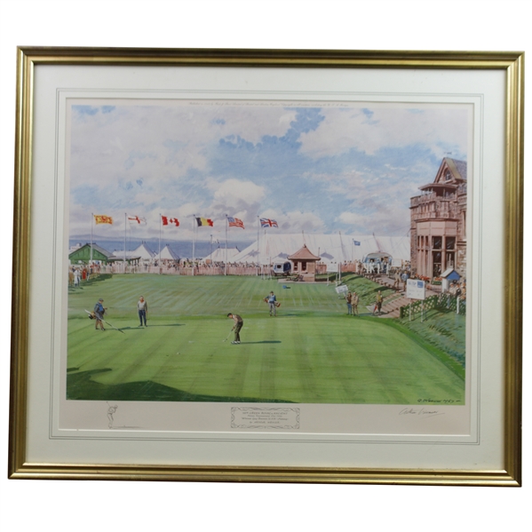 18th Green Royal & Ancient 1967 Gay Brewer Putting Framed Print Signed by Artist Arthur Weaver