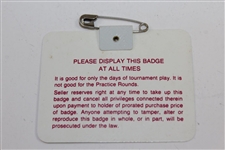 1986 Masters Tournament SERIES Badge #A5264 - Jack Nicklaus 6th Masters Win