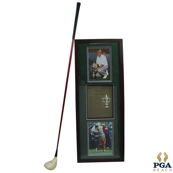 John Daly Exact Replica COBRA Driverwith 1991 PGA Championship Display