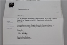 1996 PGA Championship Awarded Eagle Hole #18 Waterford Crystal Bowl - Steve Jones Collection