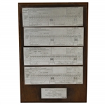 1996 US Open Championship Awarded Sterling Silver Scorecards - Steve Jones Collection