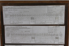 1996 US Open Championship Awarded Sterling Silver Scorecards - Steve Jones Collection