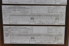 1996 US Open Championship Awarded Sterling Silver Scorecards - Steve Jones Collection