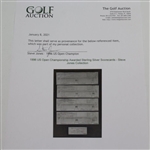 1996 US Open Championship Awarded Sterling Silver Scorecards - Steve Jones Collection