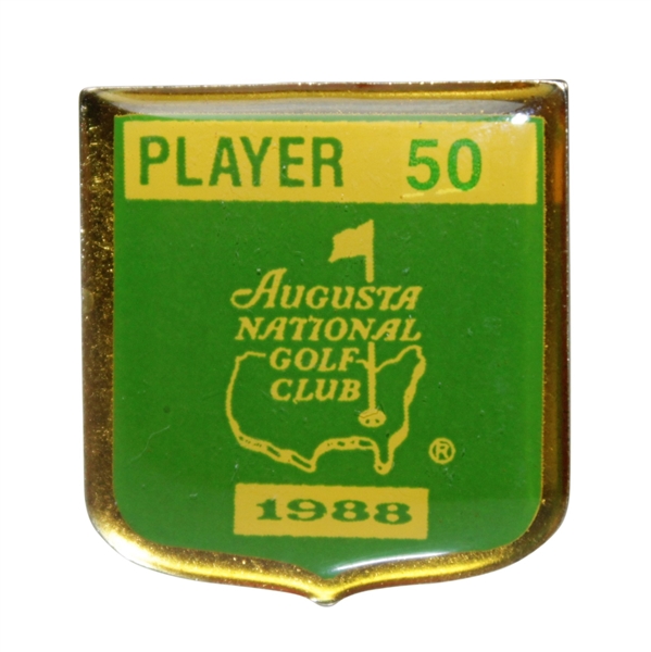 Steve Jones 1988 Masters Tournament Contestant Badge #50