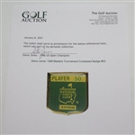 Steve Jones' 1988 Masters Tournament Contestant Badge #50