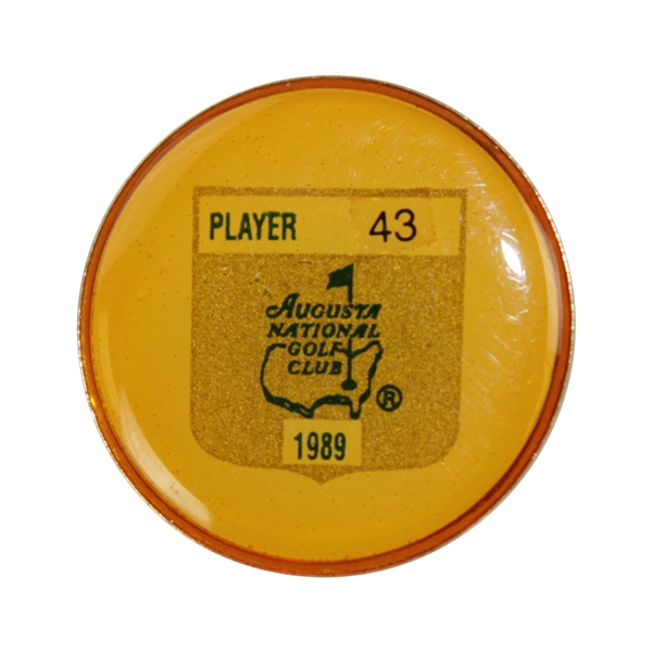 Steve Jones' 1989 Masters Tournament Contestant Badge #43