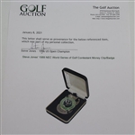 Steve Jones' 1989 NEC World Series of Golf Contestant Money Clip/Badge