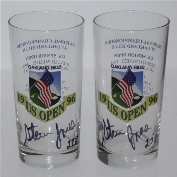 Steve Jones 1996 US Open at Oakland Hills Glasses Signed with Score JSA ALOA