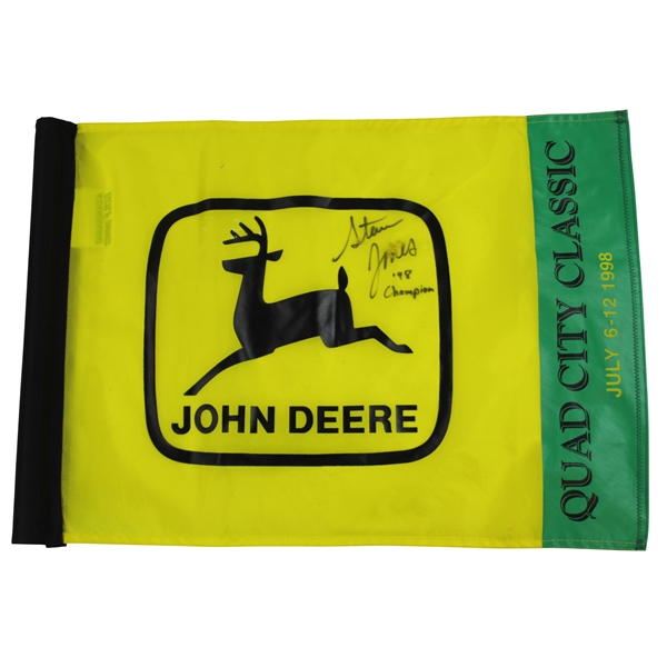 1998 John Deere Quad City Classic Course Flown Flag Signed by Winner Steve Jones JSA ALOA