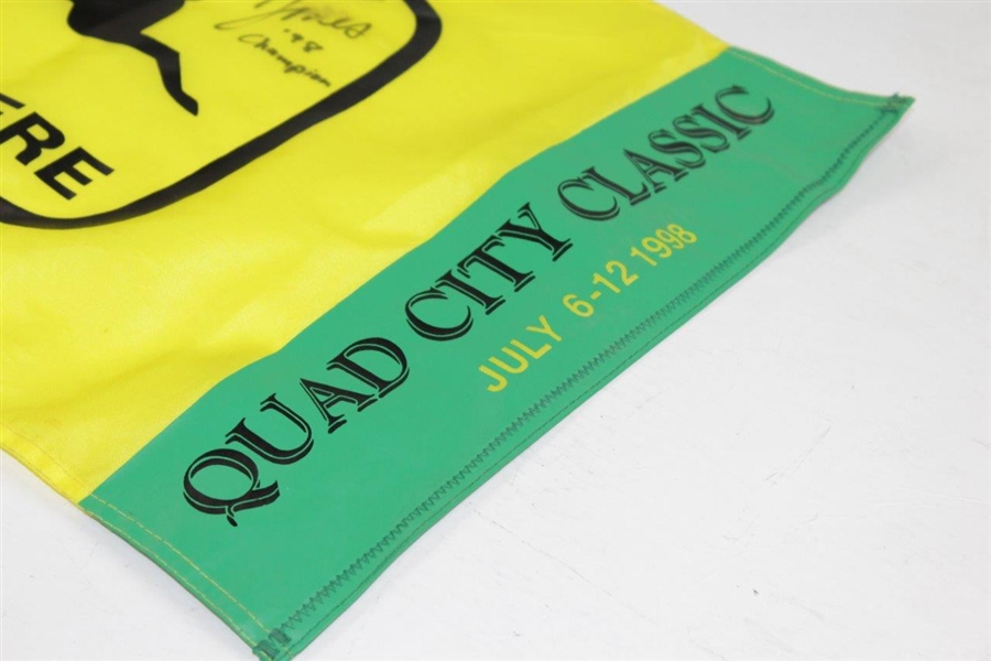 1998 John Deere Quad City Classic Course Flown Flag Signed by Winner Steve Jones JSA ALOA