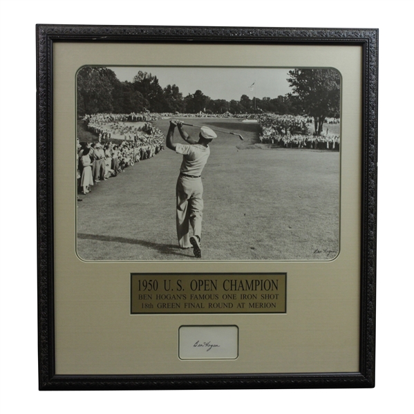 Ben Hogan Signed Cut with 1950 US Open 1-Iron Framed Display - Steve Jones Collection JSA ALOA