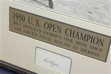 Ben Hogan Signed Cut with 1950 US Open 1-Iron Framed Display - Steve Jones Collection JSA ALOA