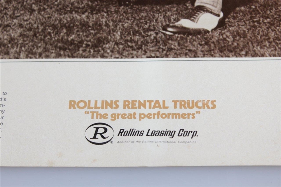Bobby Jones Rollins Rental Trucks Advertising Broadside - 14 1/2 x 17 1/4