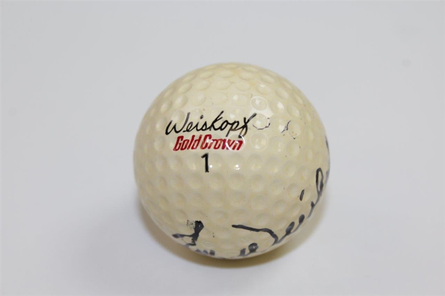 Tom Weiskopf Signed Classic Personal Logo 'Weiskopf Gold Crown' Golf Ball JSA ALOA