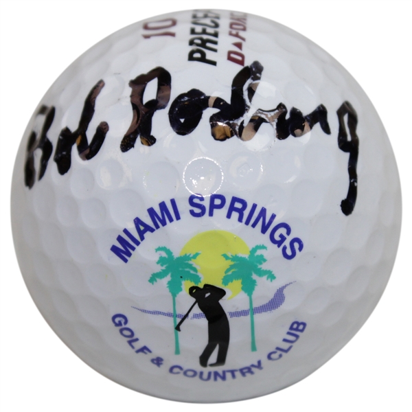 Bob Rosburg Signed Miami Springs Golf & Country Club Logo Golf Ball - 1st PGA Win Site JSA ALOA