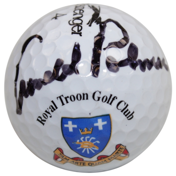 Arnold Palmer Signed Royal Troon Golf Club Logo Golf Ball - 1962 Open Win JSA ALOA