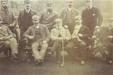 November 1890 Original Albumen Photo A Tournament of Professional Golfers Lytham & St. Annes W/Willie Park & Old Tom Morris