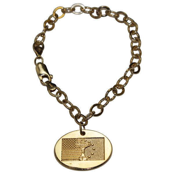 2004 Ryder Cup at Oakland Hills Bracelet Gifted to Volunteer Kirsten Samson in Box with Nametag & Bag Tag