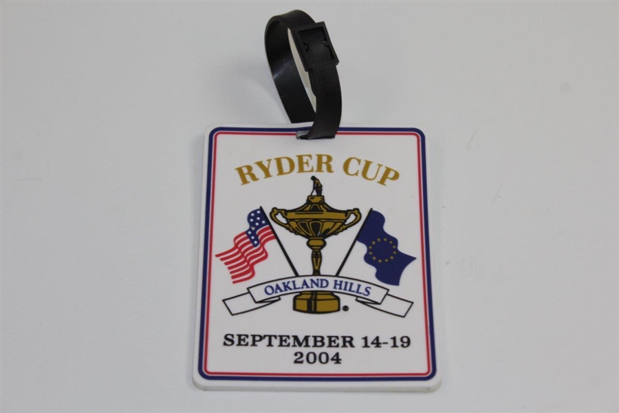 2004 Ryder Cup at Oakland Hills Bracelet Gifted to Volunteer Kirsten Samson in Box with Nametag & Bag Tag