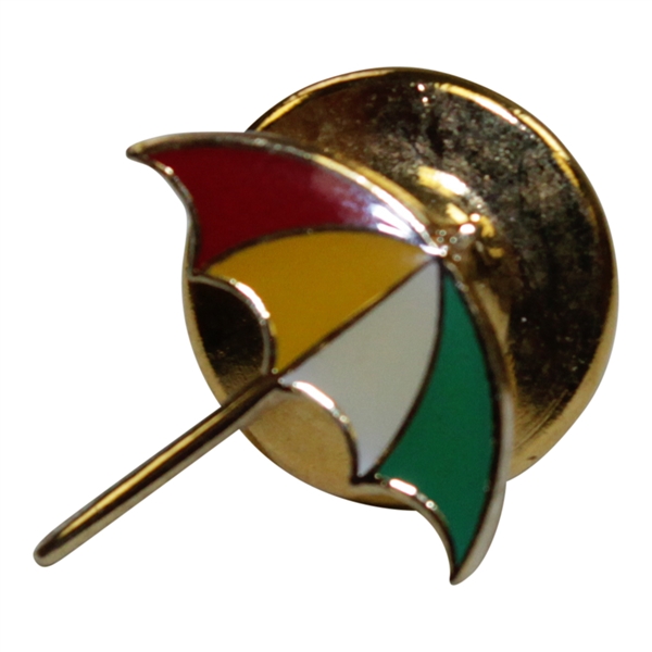 Arnold Palmer Enterprises Umbrella Red-Yellow-White-Green Logo Pin - Designed in 1961