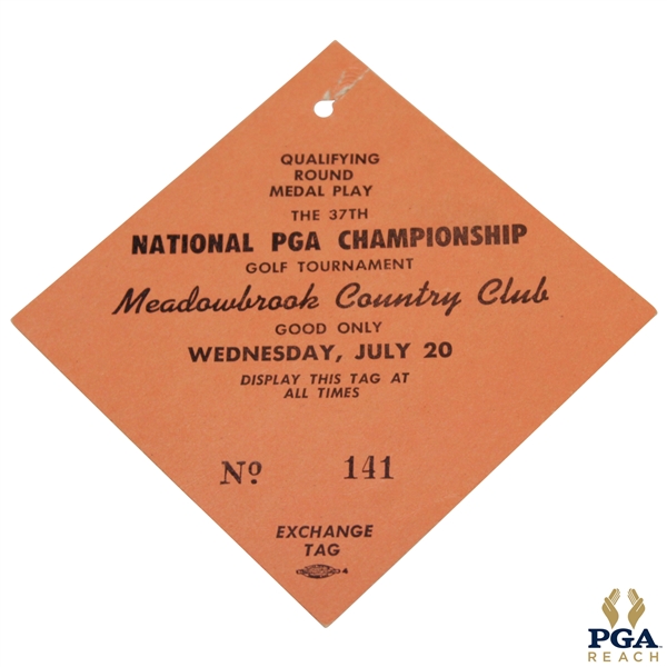 1955 PGA Championship at Meadowbrook Country Club Wednesday Ticket #141