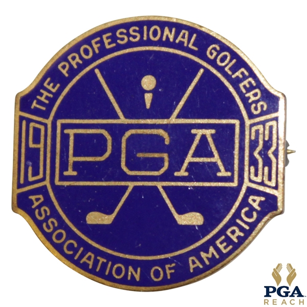 1933 PGA Championship at Blue Mound CC Contestant Badge - Gene Sarazen Winner