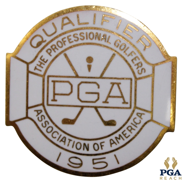 1951 PGA Championship at Oakmont Contestant Badge - Sam Snead Winner
