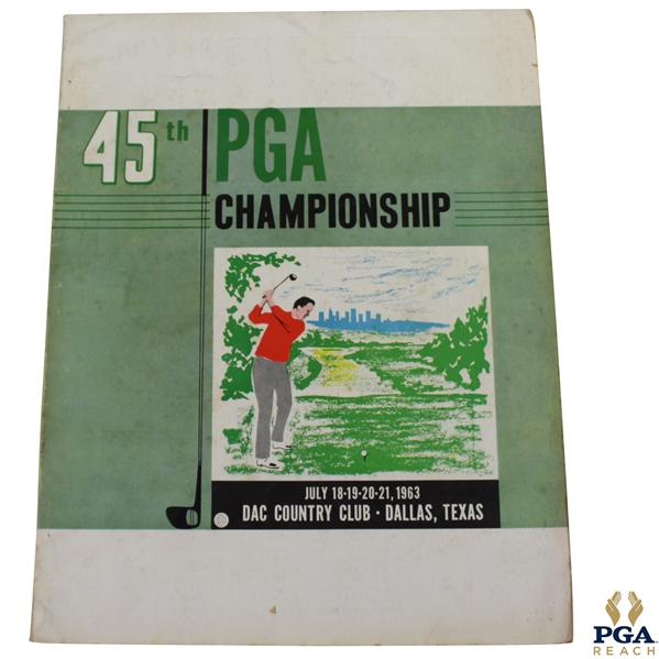 1963 PGA Championship at DAC Country Club Official Program - Jack Nicklaus Winner