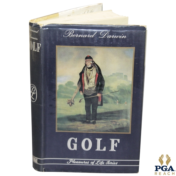 Bernard Darwin Signed 1954 Golf: Pleasures of Life Series Book JSA ALOA