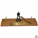 1973-1974 PGA Business School Pinehurst Putter Boy Desk Display with Two Pens - Repaired