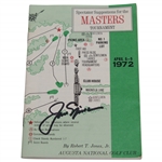 Jack Nicklaus Signed 1972 Masters Tournament Spectator Guide JSA ALOA