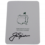 Jack Nicklaus Signed Masters VIP Berckmans Place Putting Course Scorecard JSA ALOA